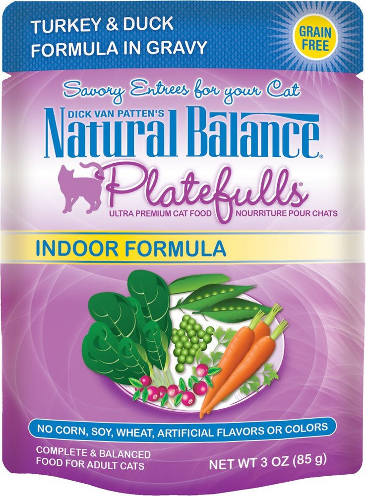 Natural Balance Original Ultra Platefulls Turkey & Duck Recipe Morsels in Gravy Wet Cat Food Pouches