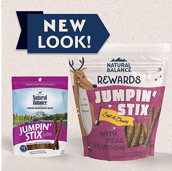 Natural Balance Rewards Jumpin' Stix With Real Venison Dog Treats