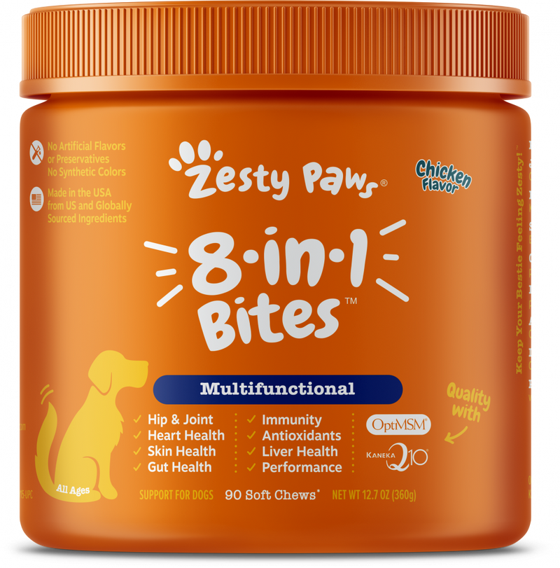 Zesty Paws 8-in 1 Multifunctional Bites Chicken 90ct