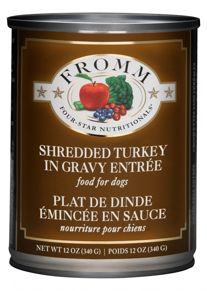 Fromm Four Star Shredded Turkey in Gravy Entree Canned Dog Food