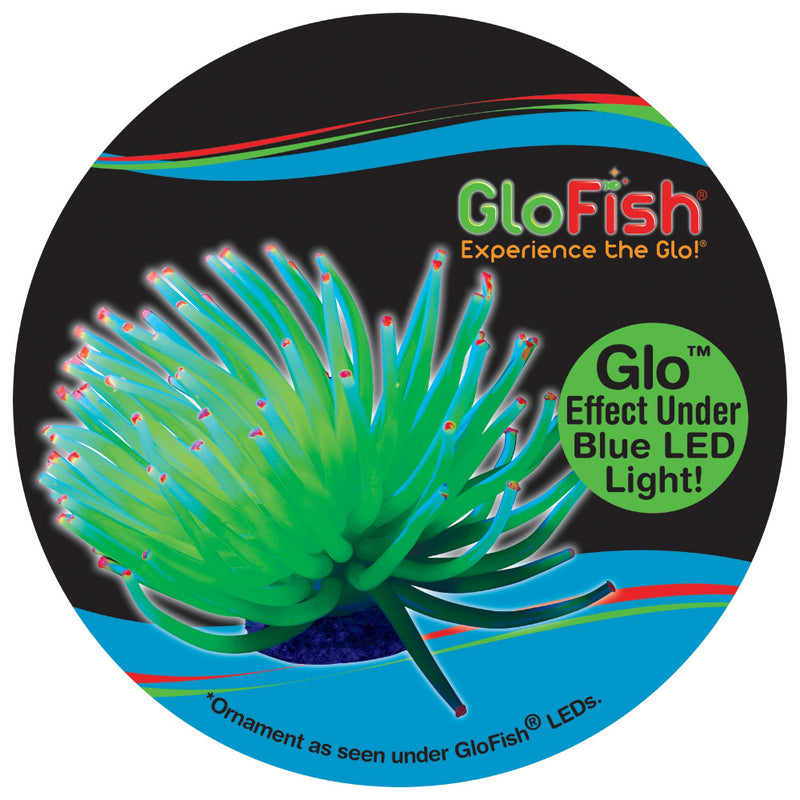 GloFish Ornament Yellow Anemone Tank Accessory