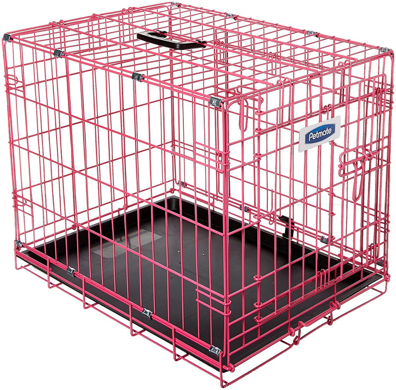 Petmate Puppy 2 Door Training Retreat Kennel Pink