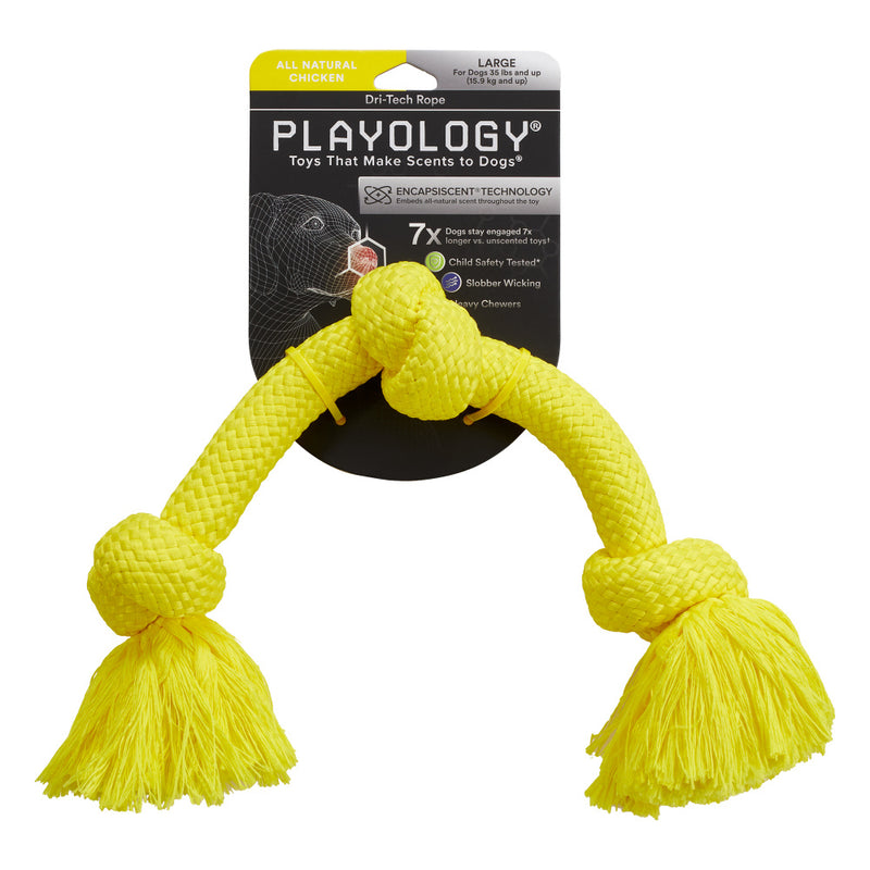 Playology Dri-Tech Rope Chicken Scented Dog Toy