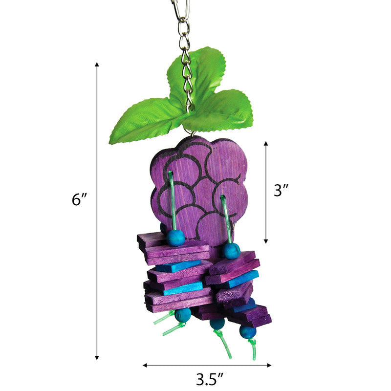 A&E Cage Company Happy Beaks Small Grapes Bird Toy