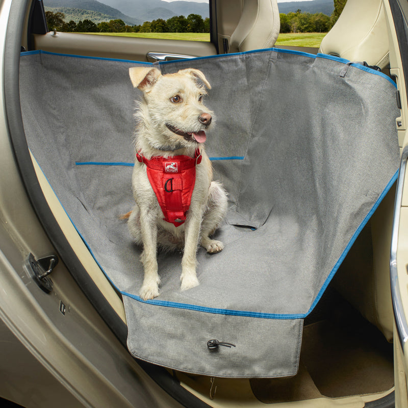 Kurgo Heather Half Dog Hammock Half Car Seat Cover for Pets, Pet Seat Cover, Car Hammocks for Dogs, Water-Resistant, 27.5" Wide (Heather Grey)