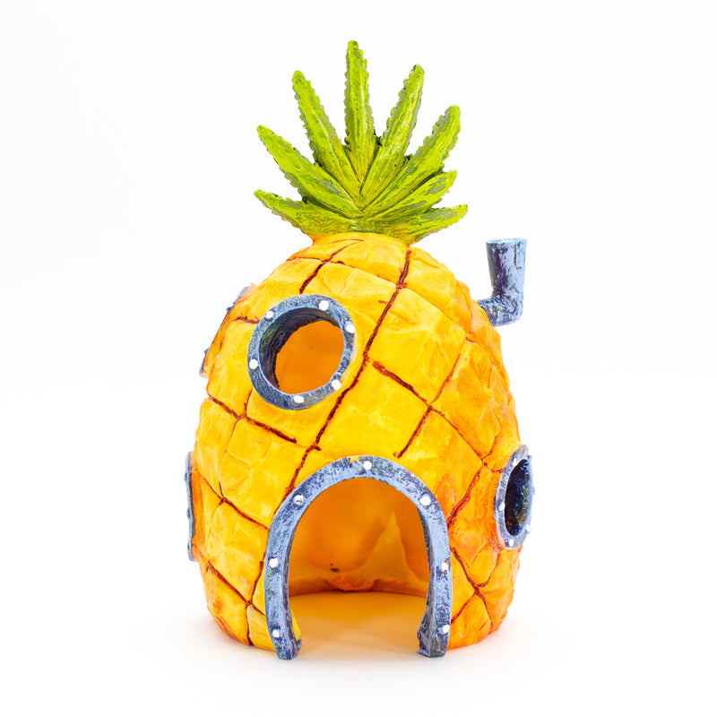 Penn-Plax Officially Licensed SpongeBob SquarePants Fish Aquarium Ornament - SpongeBob’s Pineapple House